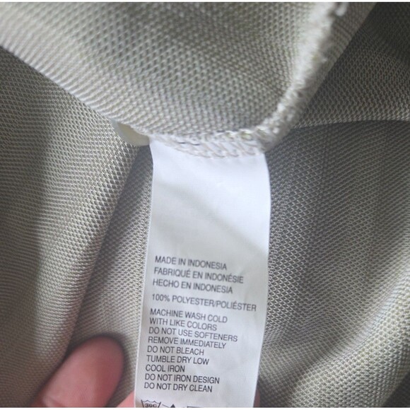 IZOD Polo Shirt Men's Gray Striped Golf Classix Classic Pullover Activewear - Picture 6 of 8